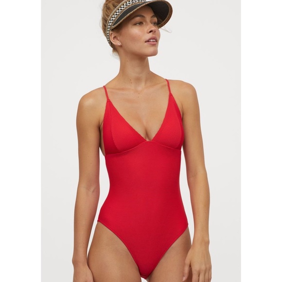 H&M Other - H&M Ribbed Swimsuit - Red